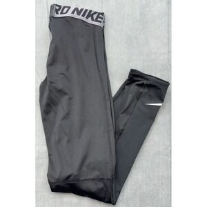 Nike Pro Combat Dri Fit Black Bottoms Boys XL Compression Workout BV3516 010